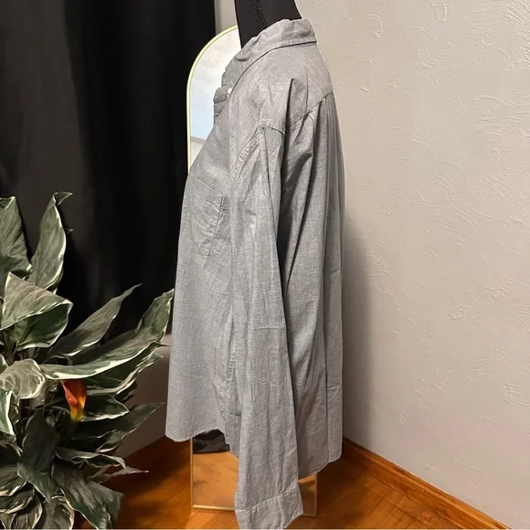 J.Crew Men’s Heathered Gray Button-Down Shirt | Size L - Picture 4 of 9